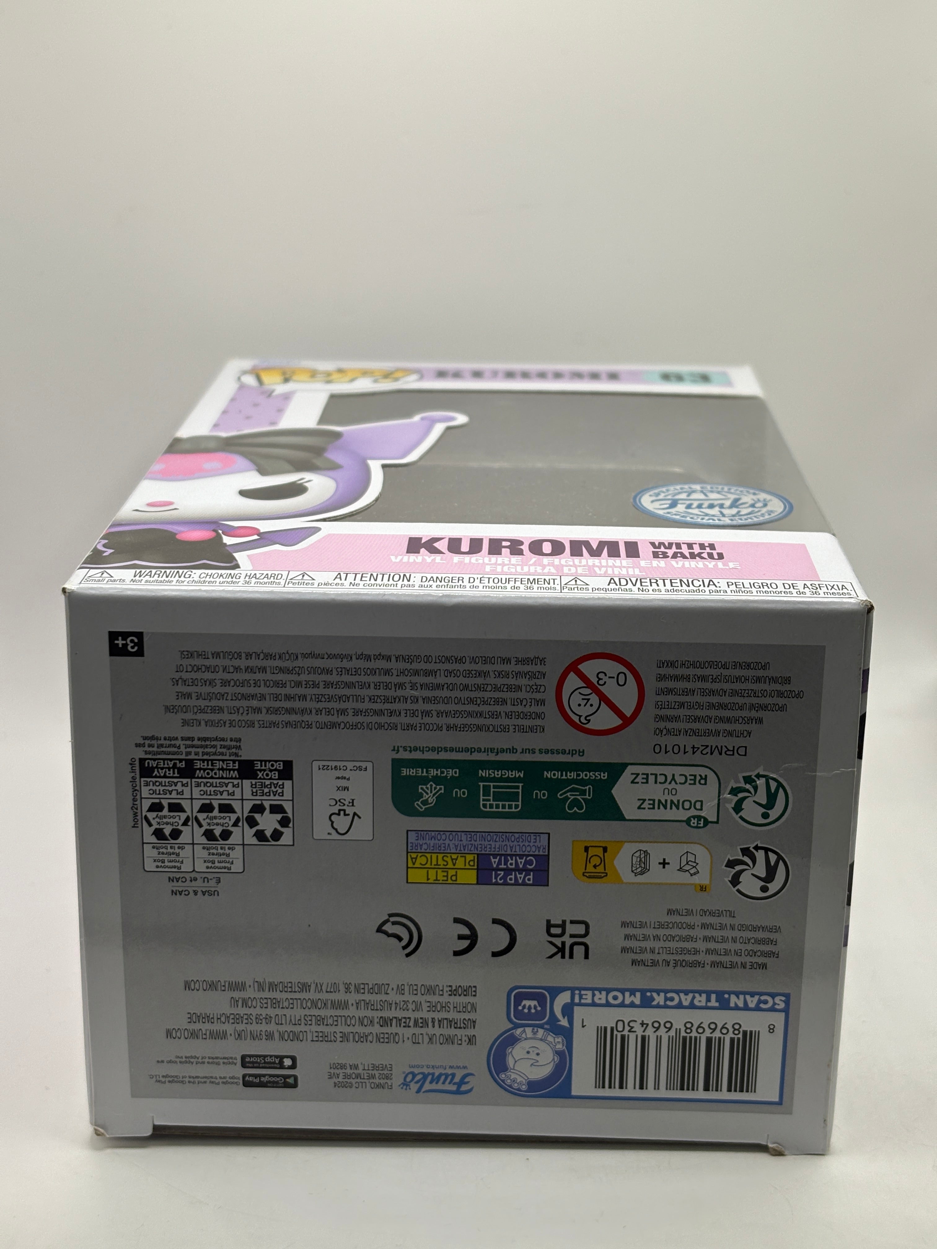 Funko POP! Kuromi #63 Kuromi with Baku Special Edition Vinyl Figure FRENLY BRICKS - Open 7 Days